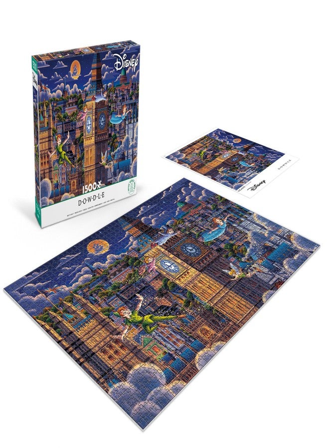 Ceaco - Disney - Dowdle - Peter Pan Learning to Fly - 1500 Piece Puzzle for Adults - Challenging and Perfect for Game Nights - Finished Puzzle Size 38.5 x 26.5 - Image 4